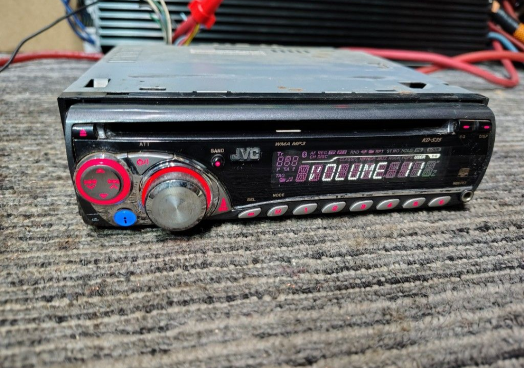 JVC KD-S35 In-Dash CD, MP3, WMA, AM/FM Receiver with iPod Controls and Front Panel Aux-in,
