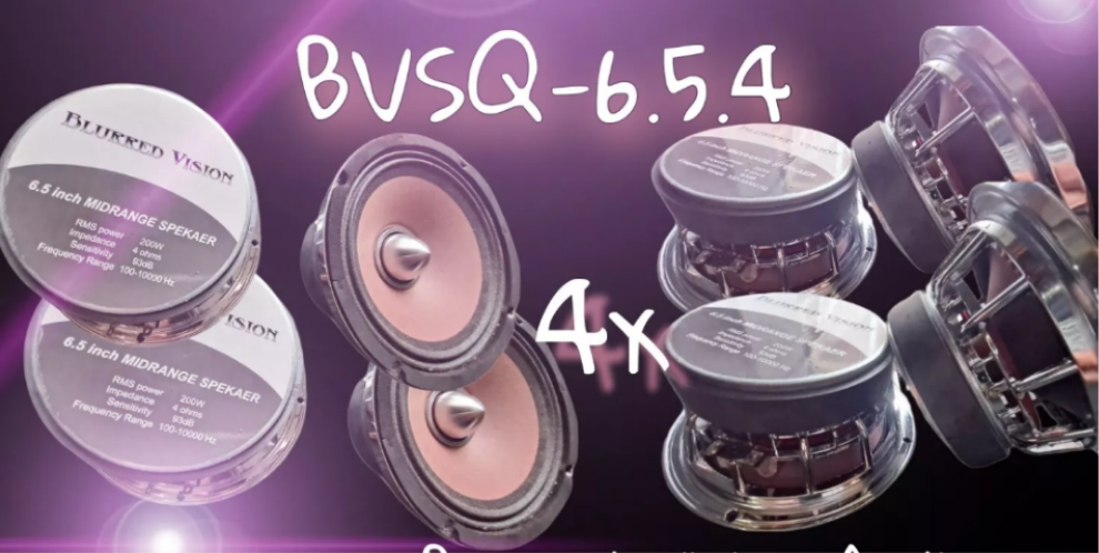 Blurred Vision Audio SQ Lovers bundle pack Superior Quality 4-6.5" 4-3"Tweeters