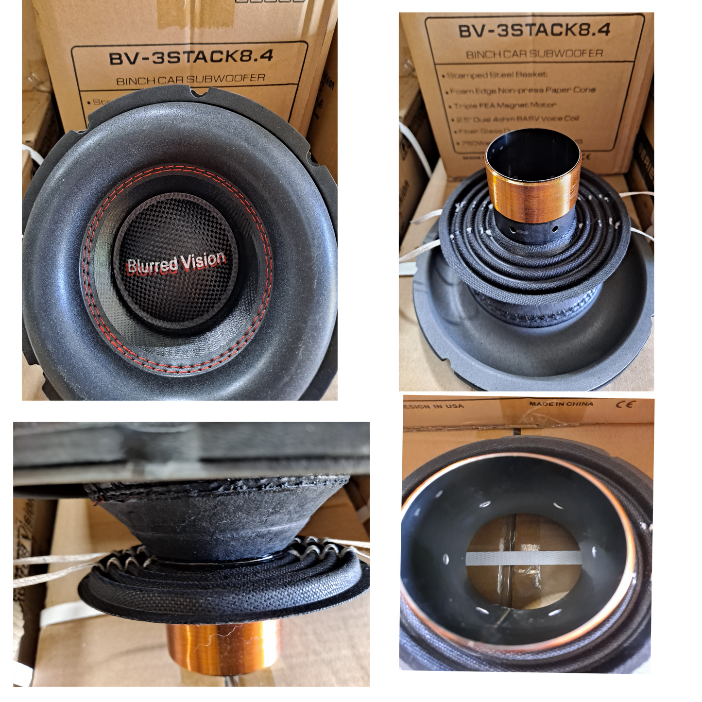 Blurred Vision Audio KNOCKOUT SERIES BV-3STACK8.4 8" DROP IN RECONE KIT