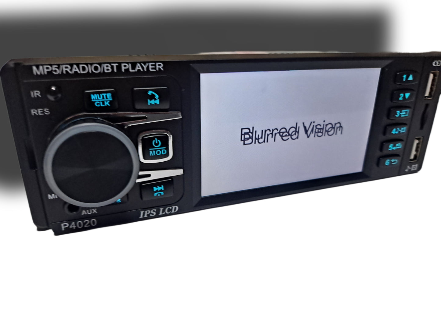 Blurred Vision Audio BV-MP5-P4020BT Single DIN 3.8" Car Stereo Radio FM Bluetooth MP5