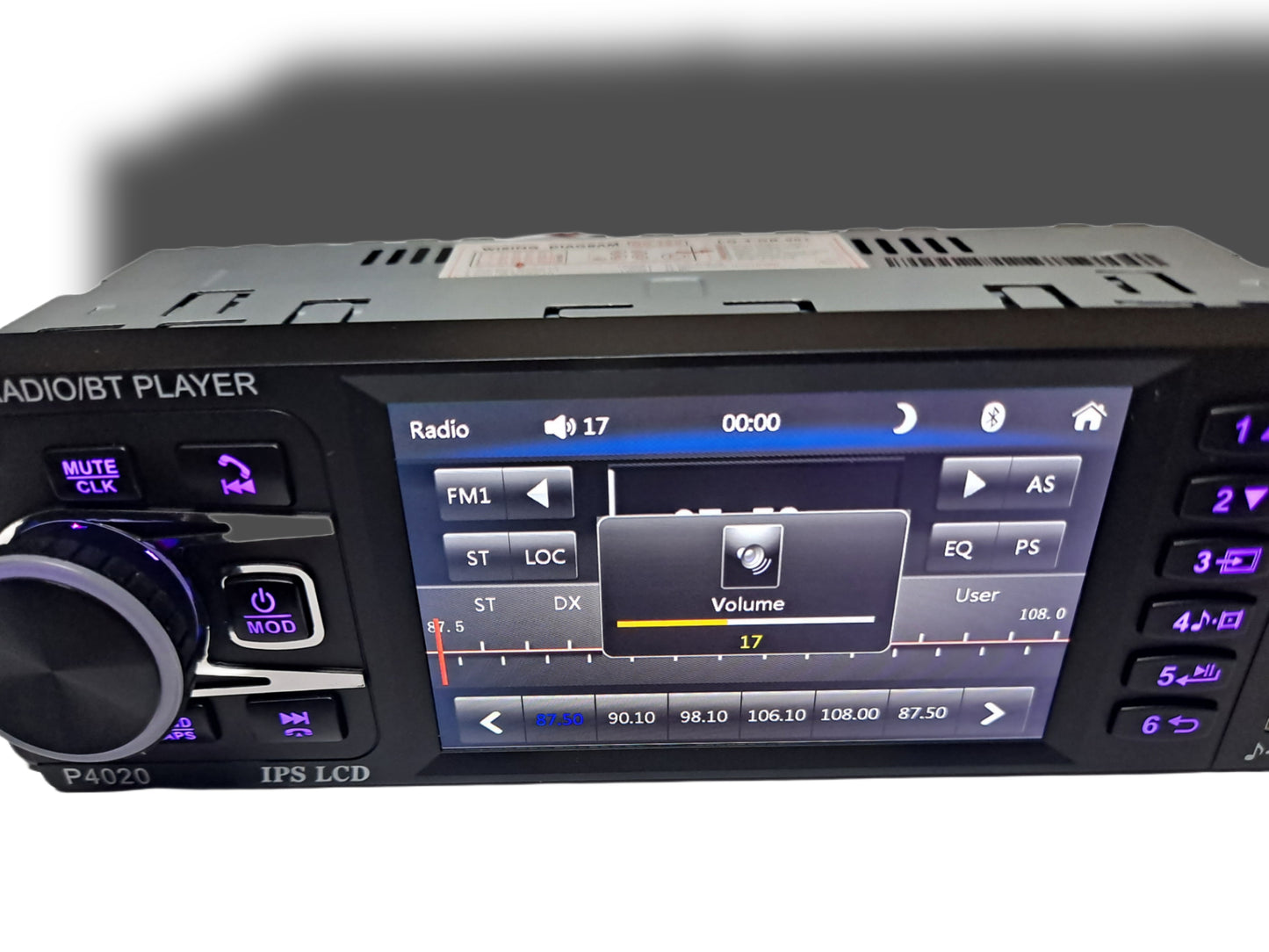 Blurred Vision Audio BV-MP5-P4020BT Single DIN 3.8" Car Stereo Radio FM Bluetooth MP5