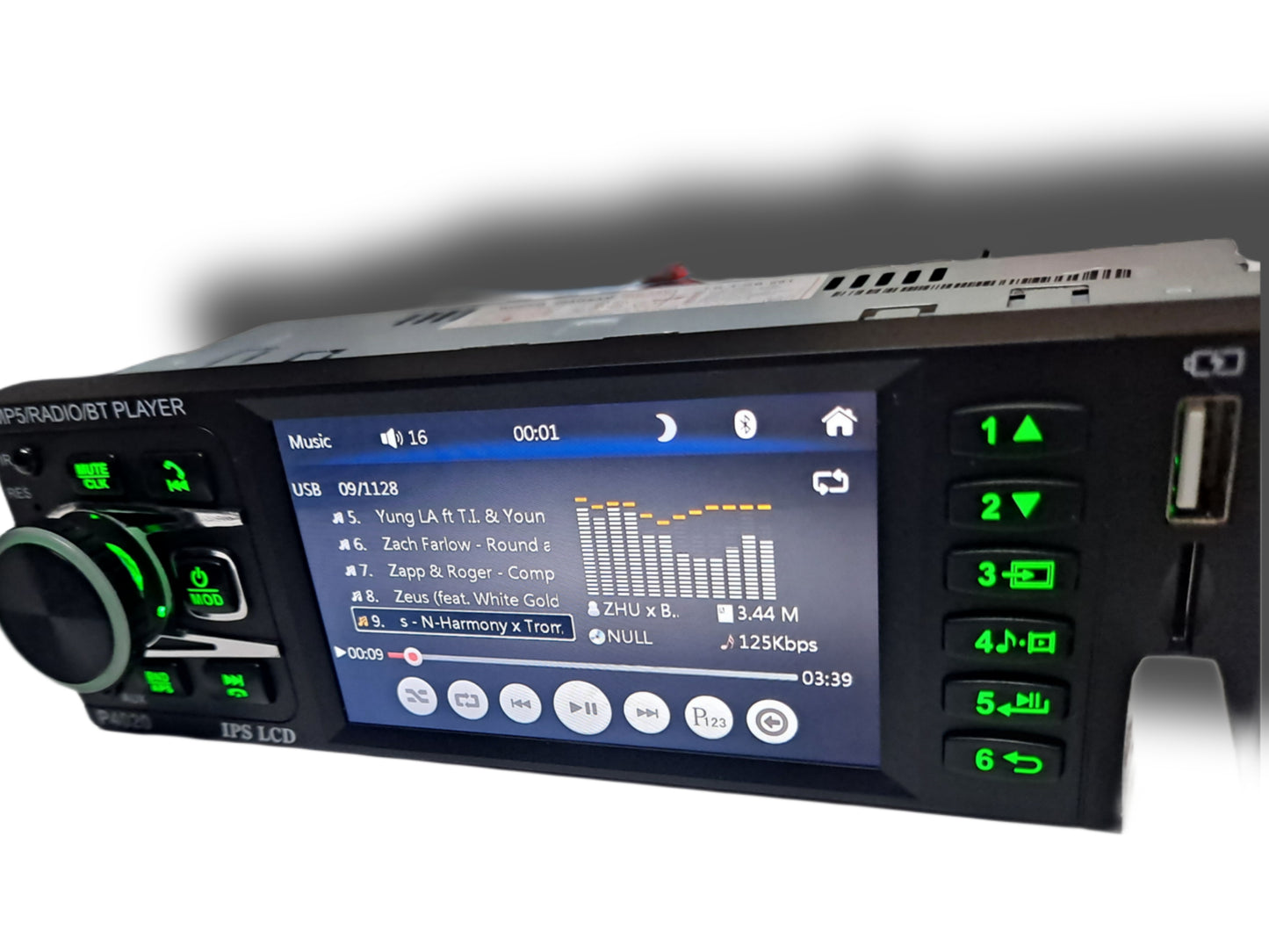 Blurred Vision Audio BV-MP5-P4020BT Single DIN 3.8" Car Stereo Radio FM Bluetooth MP5