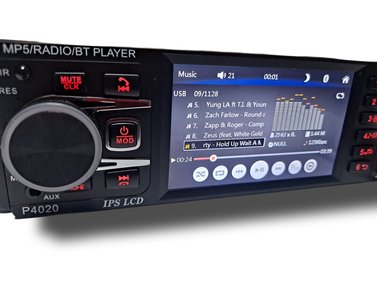 Blurred Vision Audio BV-MP5-P4020BT Single DIN 3.8" Car Stereo Radio FM Bluetooth MP5