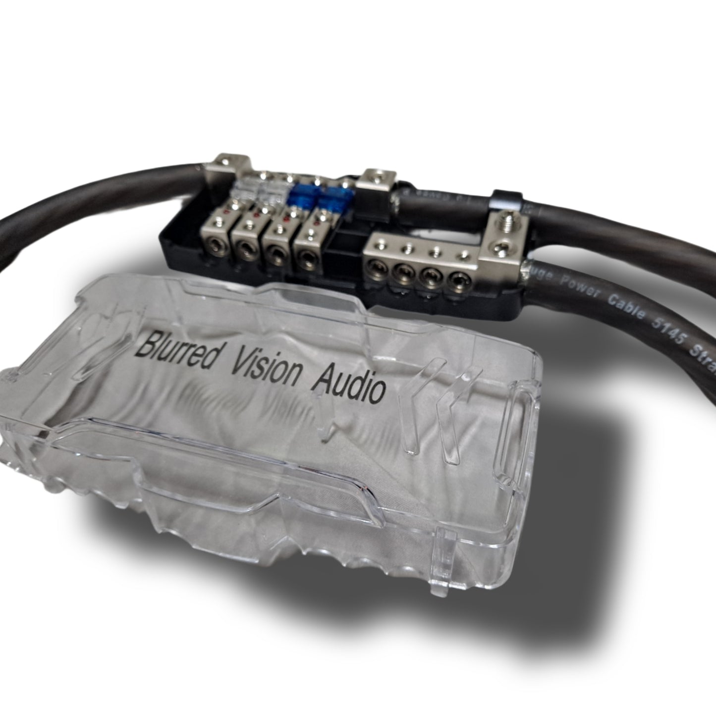 Blurred Vision Audio BV-PGDIS2WAY POWER & GROUND DISTRIBUTION BLOCK With 6 MINI ANL FUSES & HOLDER