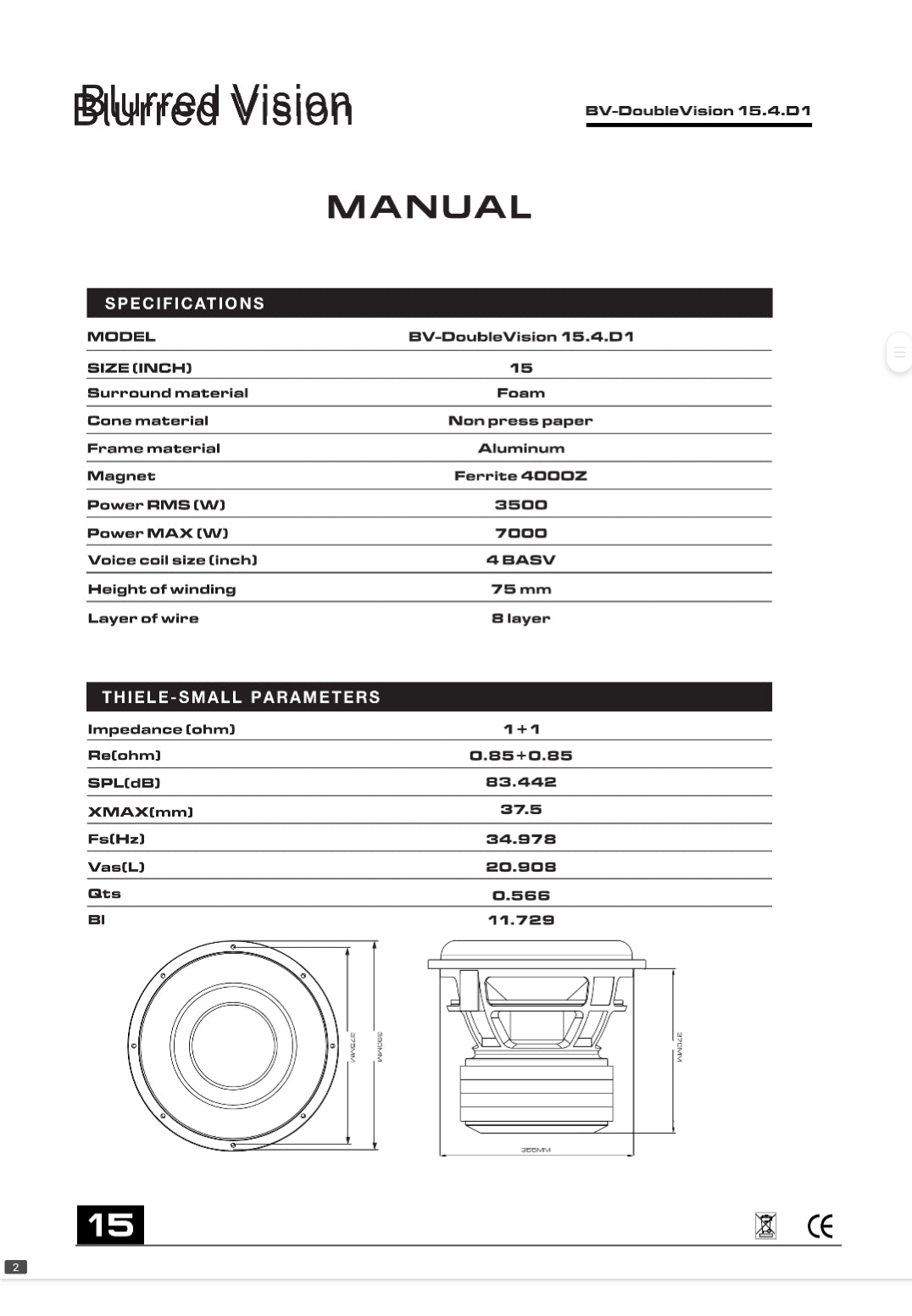 Blurred Vision Audio Competition BV-DoubleVision 15.4.D1