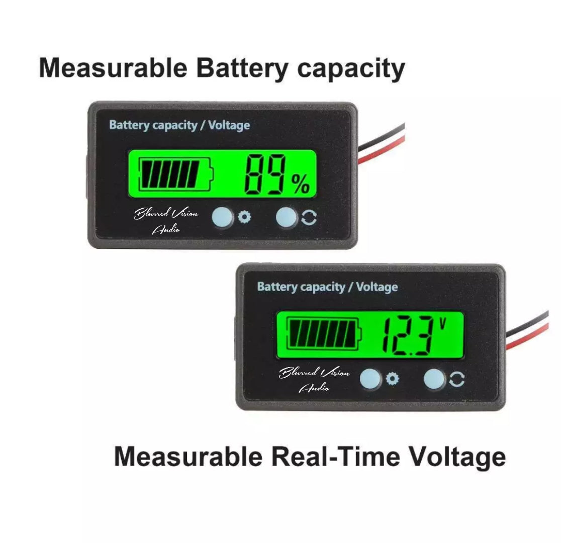 Blurred Vision Audio BV-BCV Battery Status LCD Digital Voltage & Battery Monitor Meter