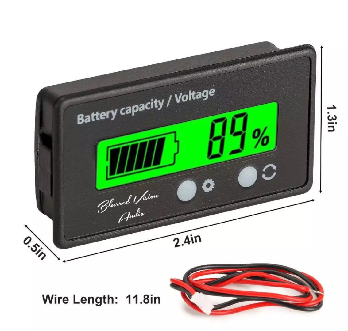 Blurred Vision Audio BV-BCV Battery Status LCD Digital Voltage & Battery Monitor Meter