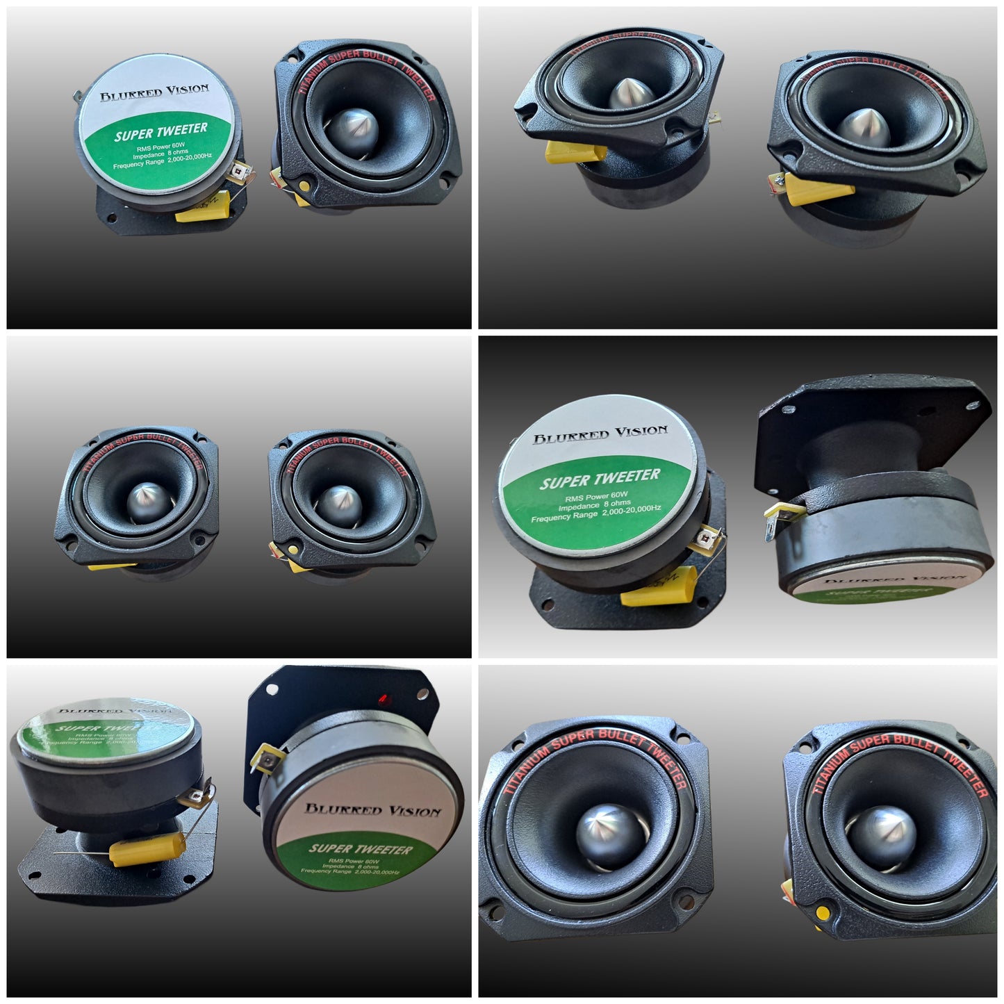 4*Blurred Vision Audio 3''BV-AST 3.8 Titanium Bullet Tweeters