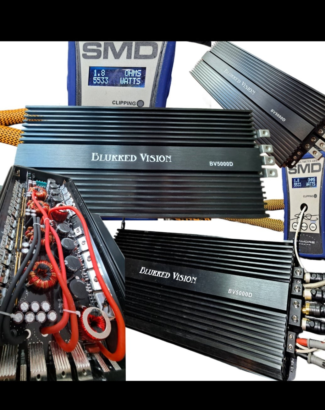 DD Audio M5000 Monoblock Car Amplifier – 5000W RMS, 1-Ohm Stable, For Subwoofers, Digital Designs