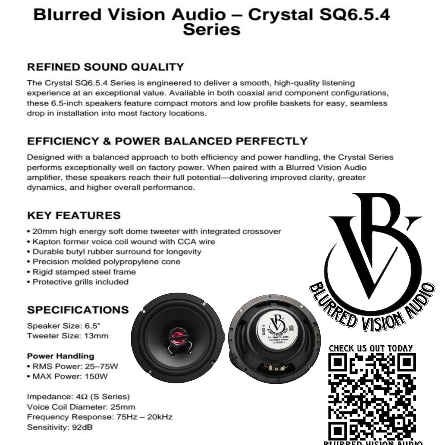 Blurred Vision Audio Crystal SQ6.5.4 Speakers
