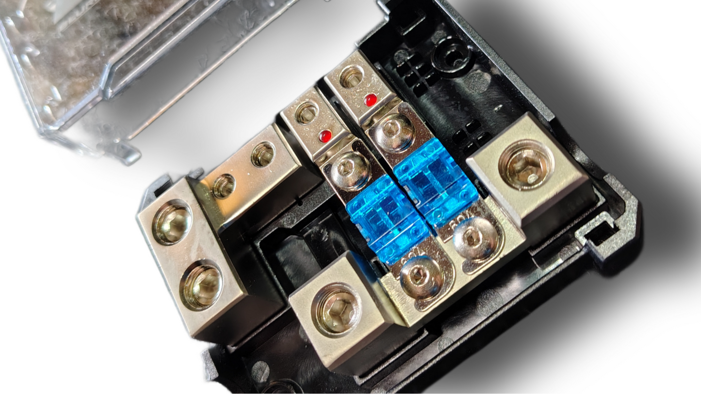 Blurred Vision Audio BV-MINIPGDISTRO
High-Performance Power & Ground Distribution Block with 2 Mini-ANL Fuses & Holder
