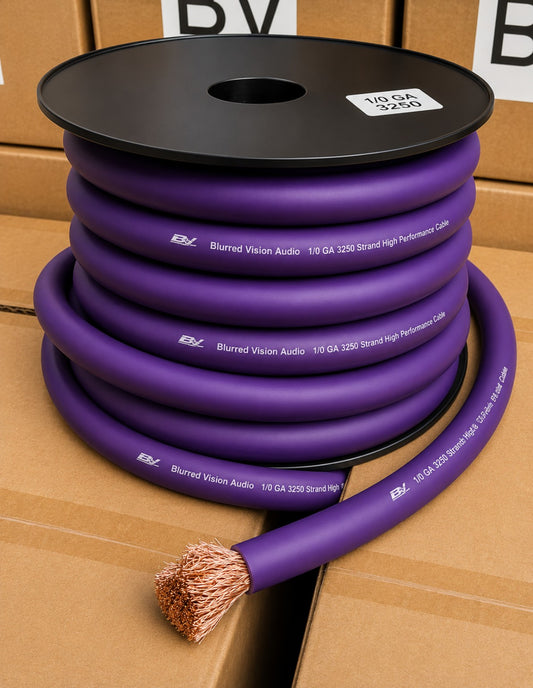 BLURRED VISION AUDIO
BV.CCA ULTRA FLEX 1/0 GAUGE Power/Ground CABLE