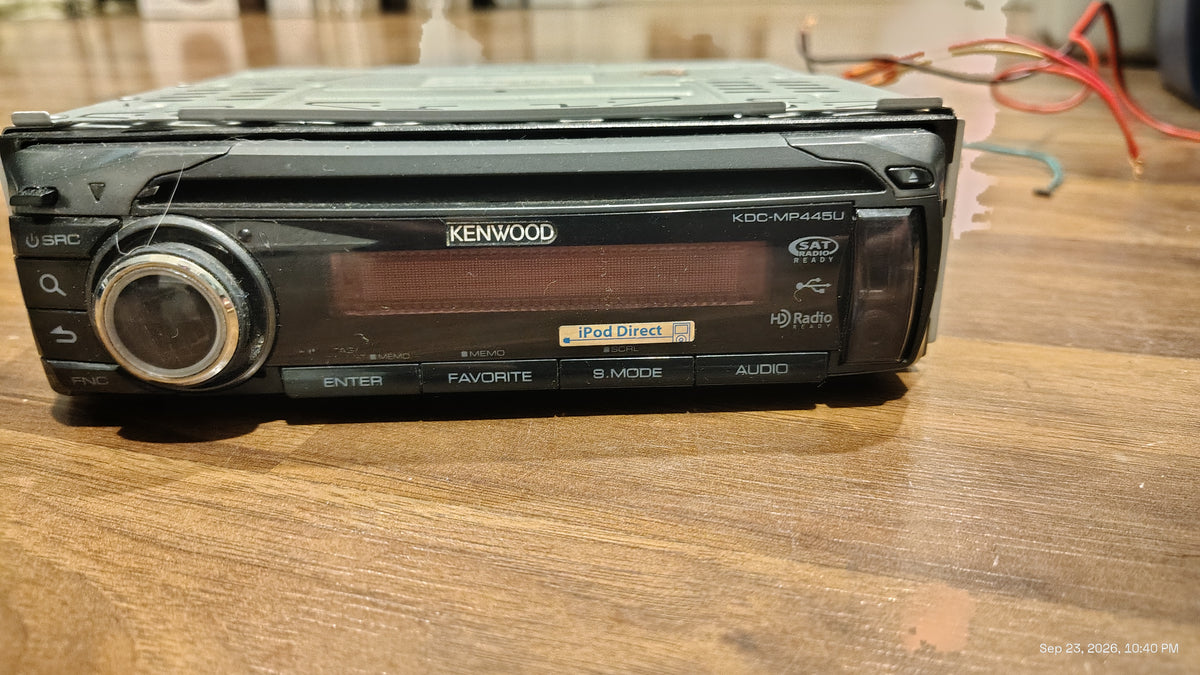 Kenwood KDC-MP445U 1-DIN Radio with Aux USB Tested ✅