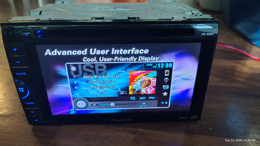 Pioneer AVH-100DVD 2 DIN 6.2in Touchscreen CD/DVD Player USB AUX Tested ✅