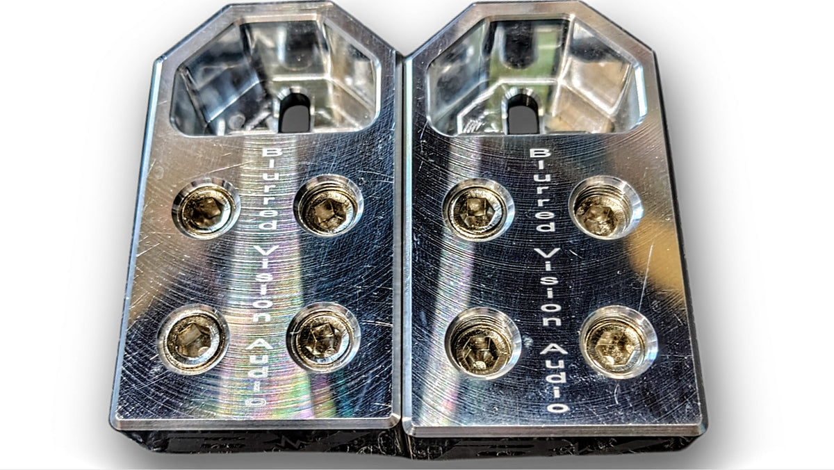2*Blurred Vision Audio BV4SPOT- High Quality BOLT DOWN SET SCREW TYPE BATTERY TERMINALS