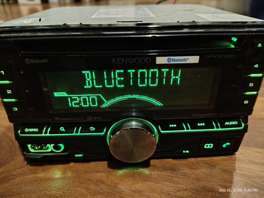 Kenwood DPX500BT 2 DIN In-Dash CD Player Receiver Bluetooth USB AUX Tested ✅