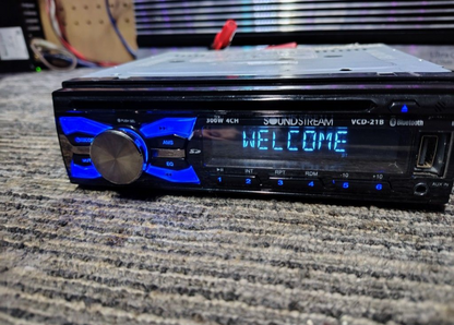 Soundstream VCD-21B Single-DIN In-Dash CD Receiver with USB and Bluetooth
