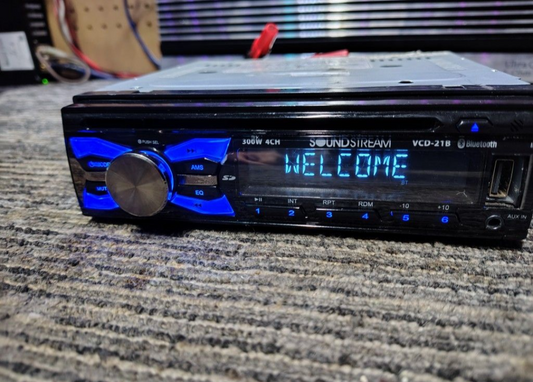 Soundstream VCD-21B Single-DIN In-Dash CD Receiver with USB and Bluetooth