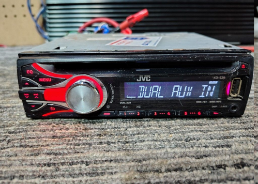 JVC  KD-S29
USB/CD Receiver with Dual Auxiliary Ports and iPhone/iPod Control