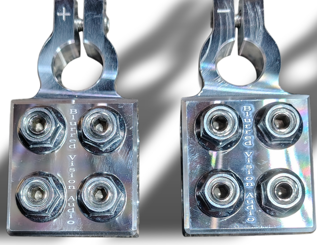 BLURRED VISION AUDIO
BVTP8 – Premium 8-Way Battery Terminal Clamps (2-Pack)