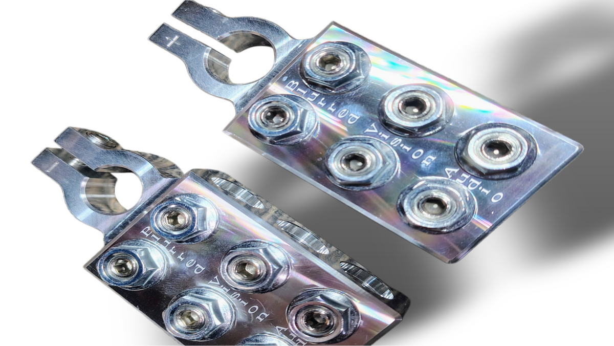 BLURRED VISION AUDIO
BVTP12 – Premium 12-Way Battery Terminal Clamps (2-Pack)