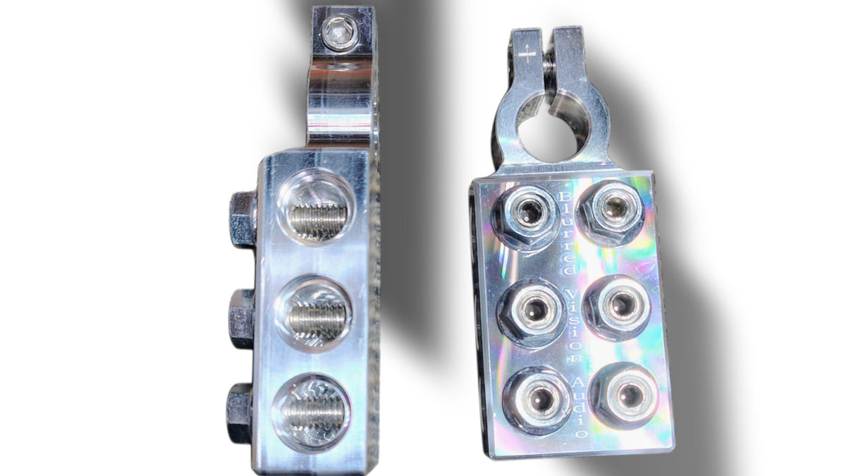 BLURRED VISION AUDIO
BVTP12 – Premium 12-Way Battery Terminal Clamps (2-Pack)