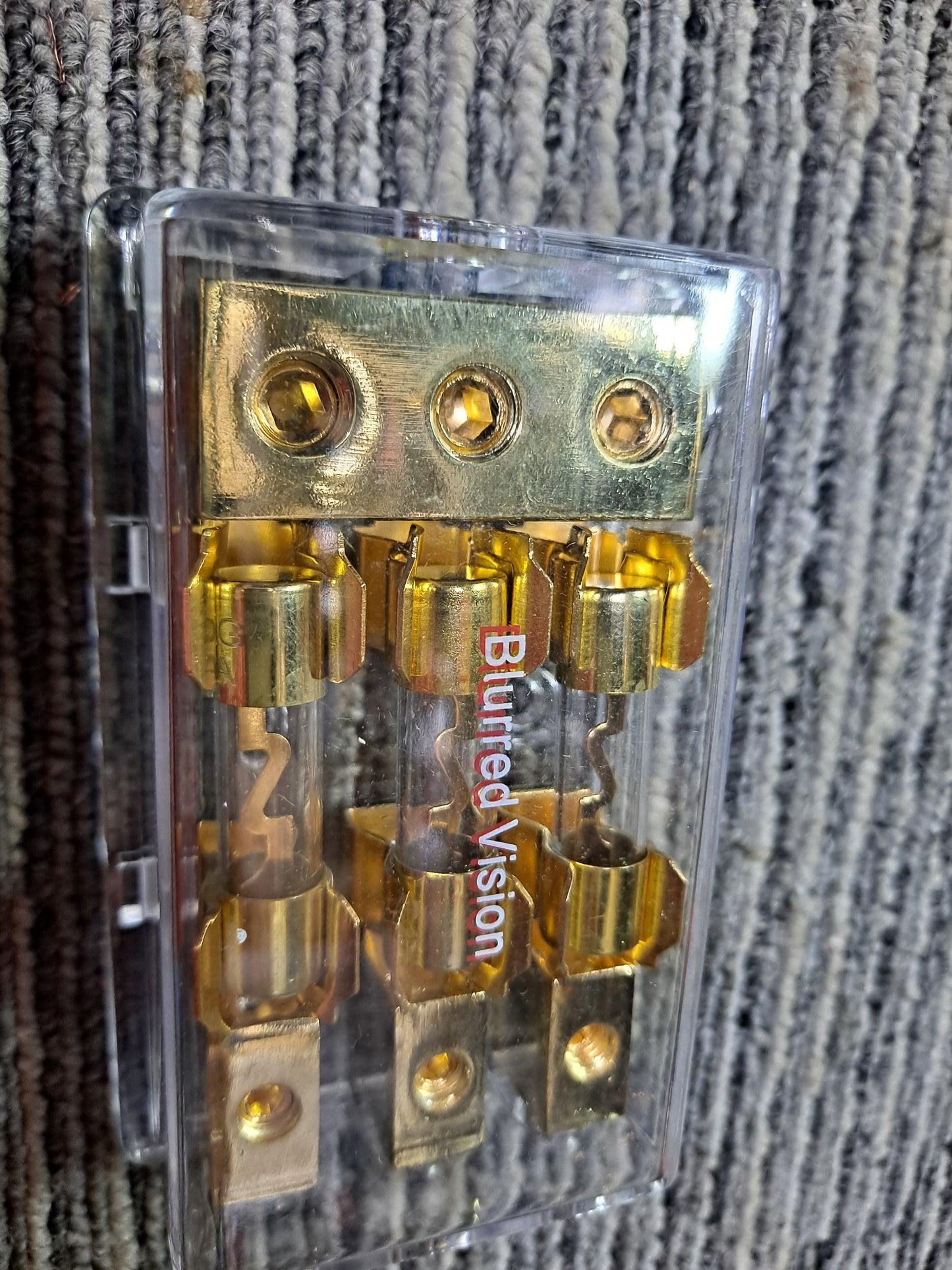 Blurred Vision Audio 3 Position Fuse 4/8 Gauge Distribution Block 3in 3out