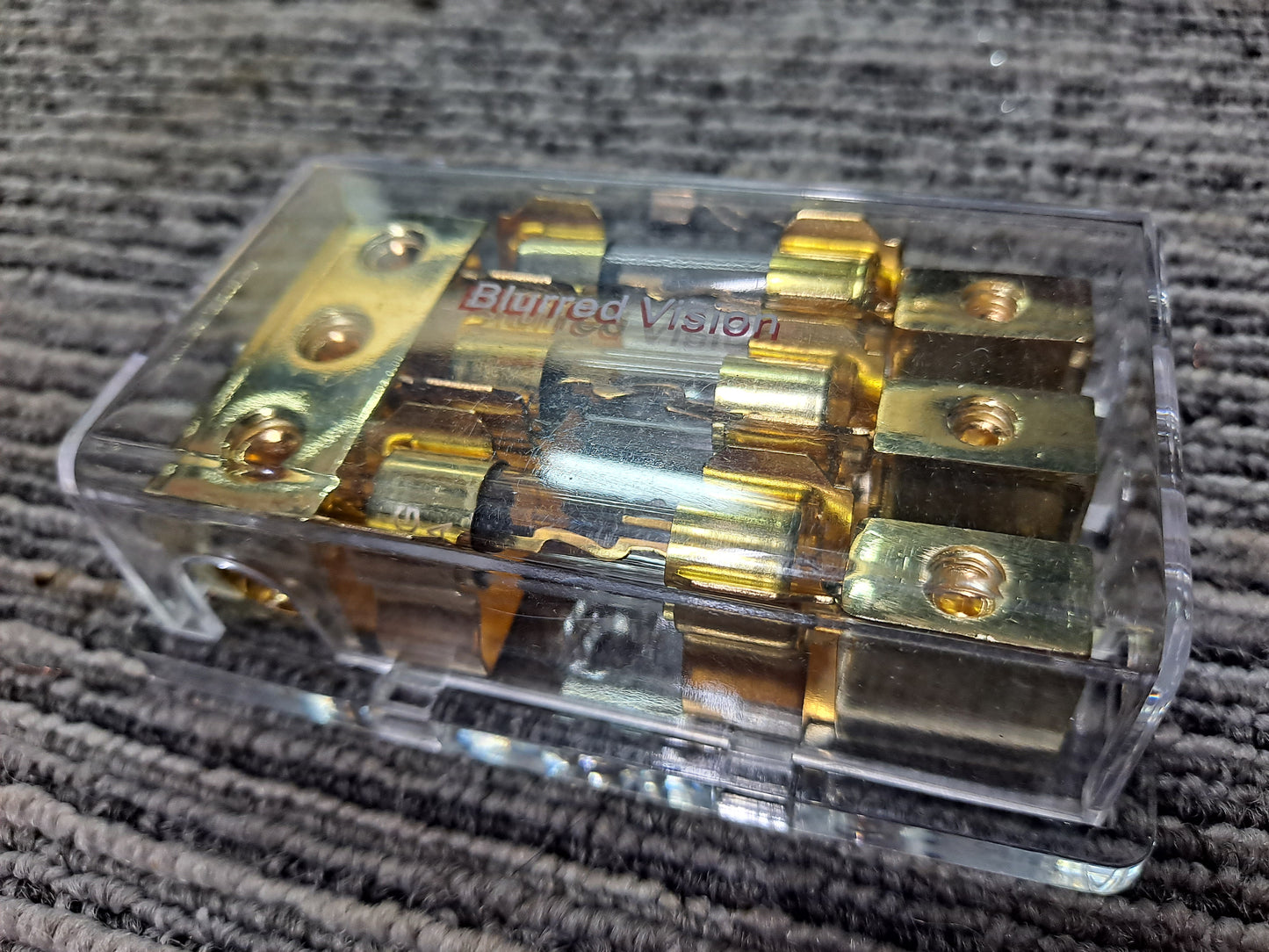 Blurred Vision Audio 3 Position Fuse 4/8 Gauge Distribution Block 3in 3out