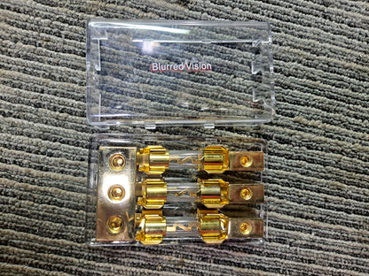 Blurred Vision Audio 3 Position Fuse 4/8 Gauge Distribution Block 3in 3out