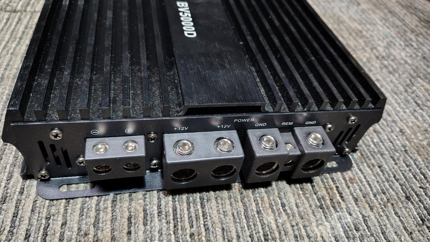 Blurred Vision Audio BV5000.1D Class D Monoblock Amplifier (5000Rms) Tested ✅