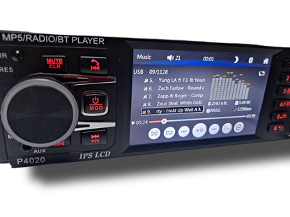 Blurred Vision Audio BV-MP5-P4020BT Single DIN 3.8" Car Stereo Radio FM Bluetooth MP5
