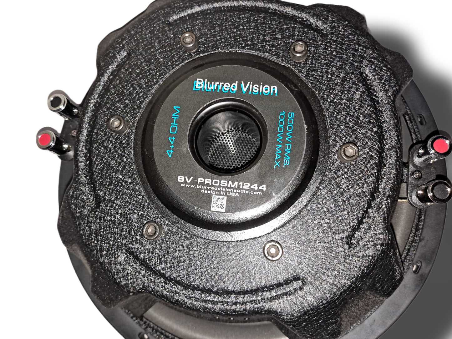 2*Blurred Vision Audio  BV-PROSM1244 Shallow Mount subwoofers 1* BV1500.1D AMPLIFIER