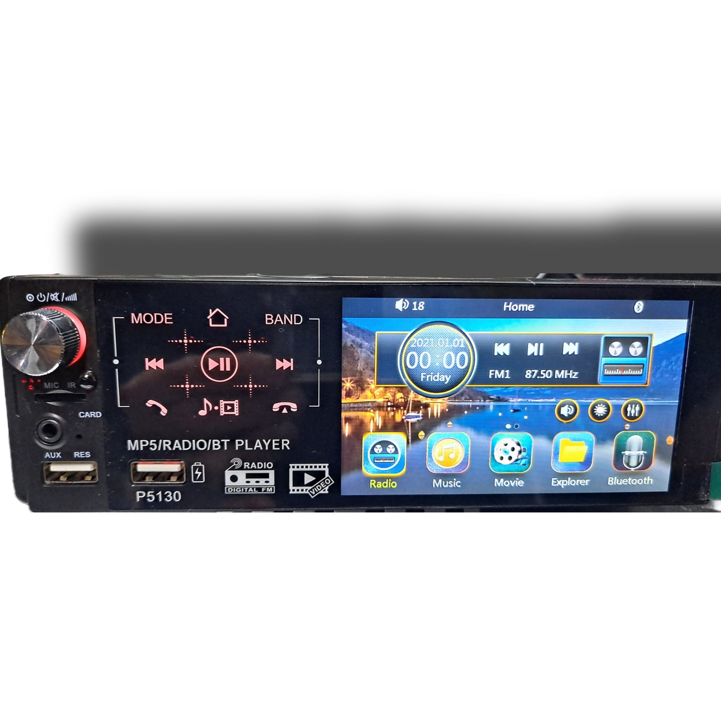 Blurred Vision Audio BV-MP5-P5130BT 1 Din Car Radio MP5 Player Touch Screen 2USB Mirror Link