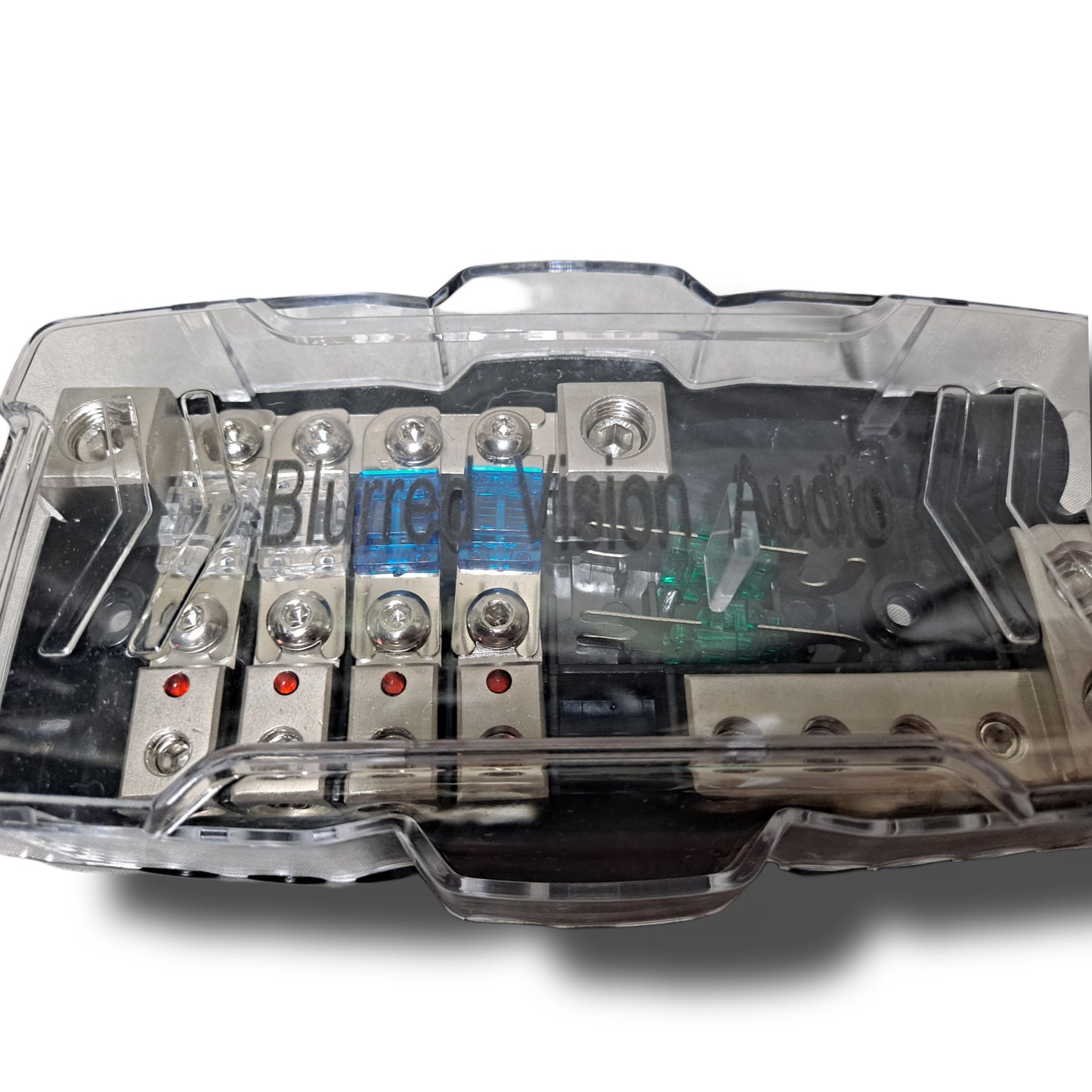 Blurred Vision Audio BV-PGDIS2WAY POWER & GROUND DISTRIBUTION BLOCK With 6 MINI ANL FUSES & HOLDER