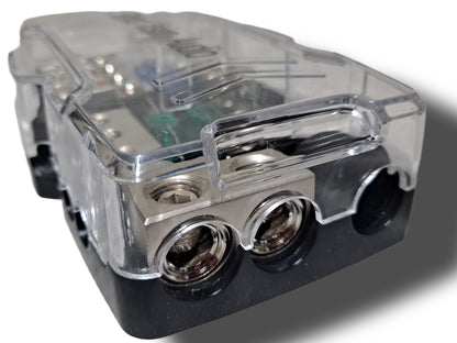 Blurred Vision Audio BV-PGDIS2WAY POWER & GROUND DISTRIBUTION BLOCK With 6 MINI ANL FUSES & HOLDER