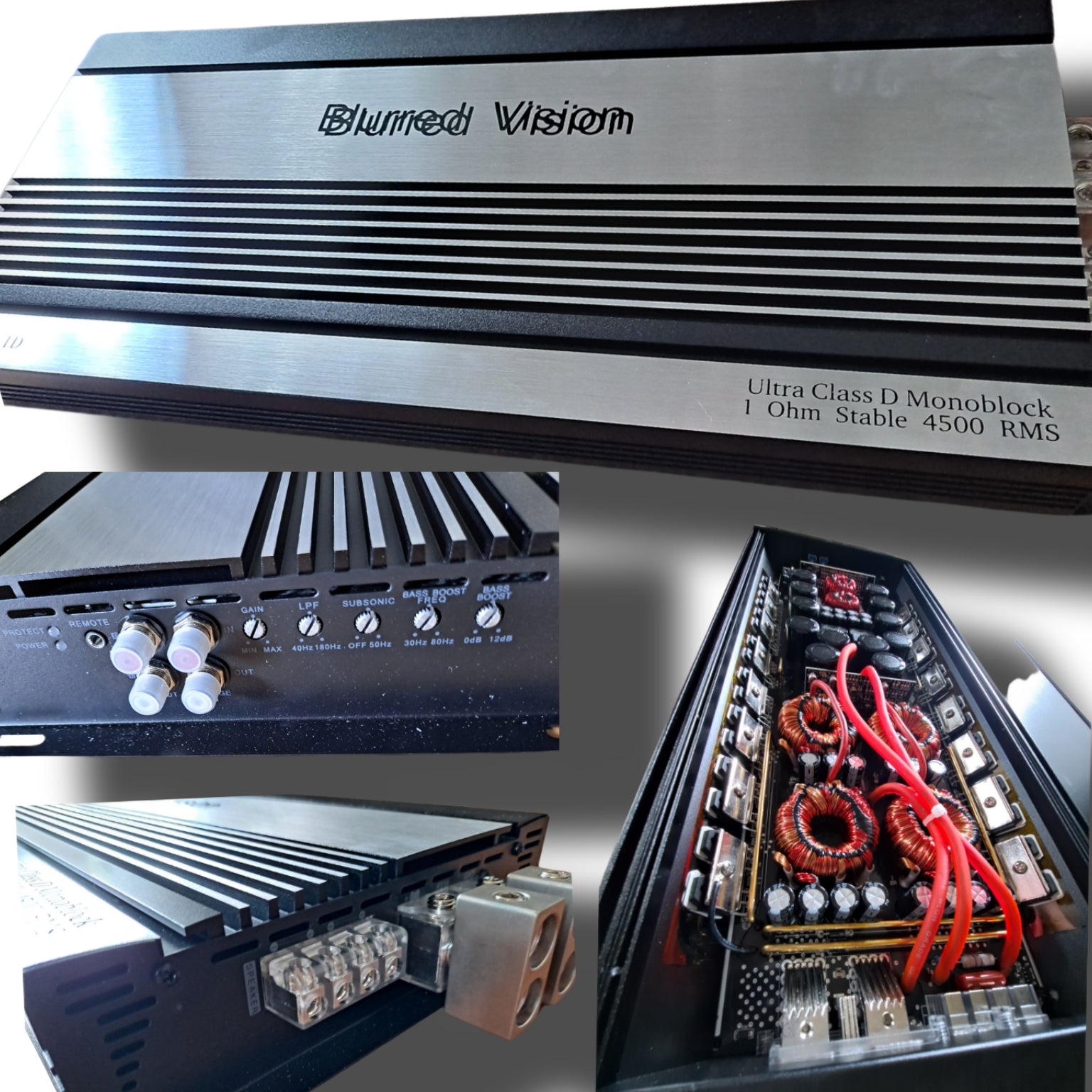 Blurred Vision Audio BV4500.1D Class D Monoblock Amplifier (4500Rms ...