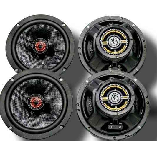 Blurred Vision Audio – 6.5" SQLX Coaxial Speakers (2 Pack Package Deal 4 Speakers)