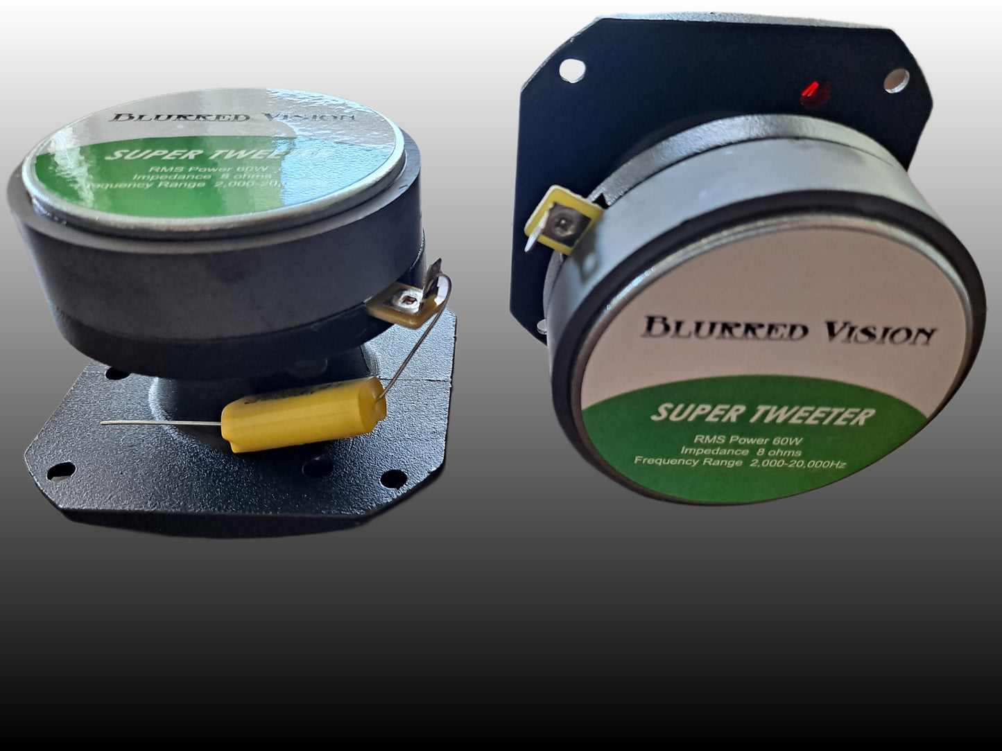 2*Blurred Vision Audio BV-AST3.8  3" DIAMETER 1" VOICE COIL ALUMINUM SUPER BULLET TWEETERS