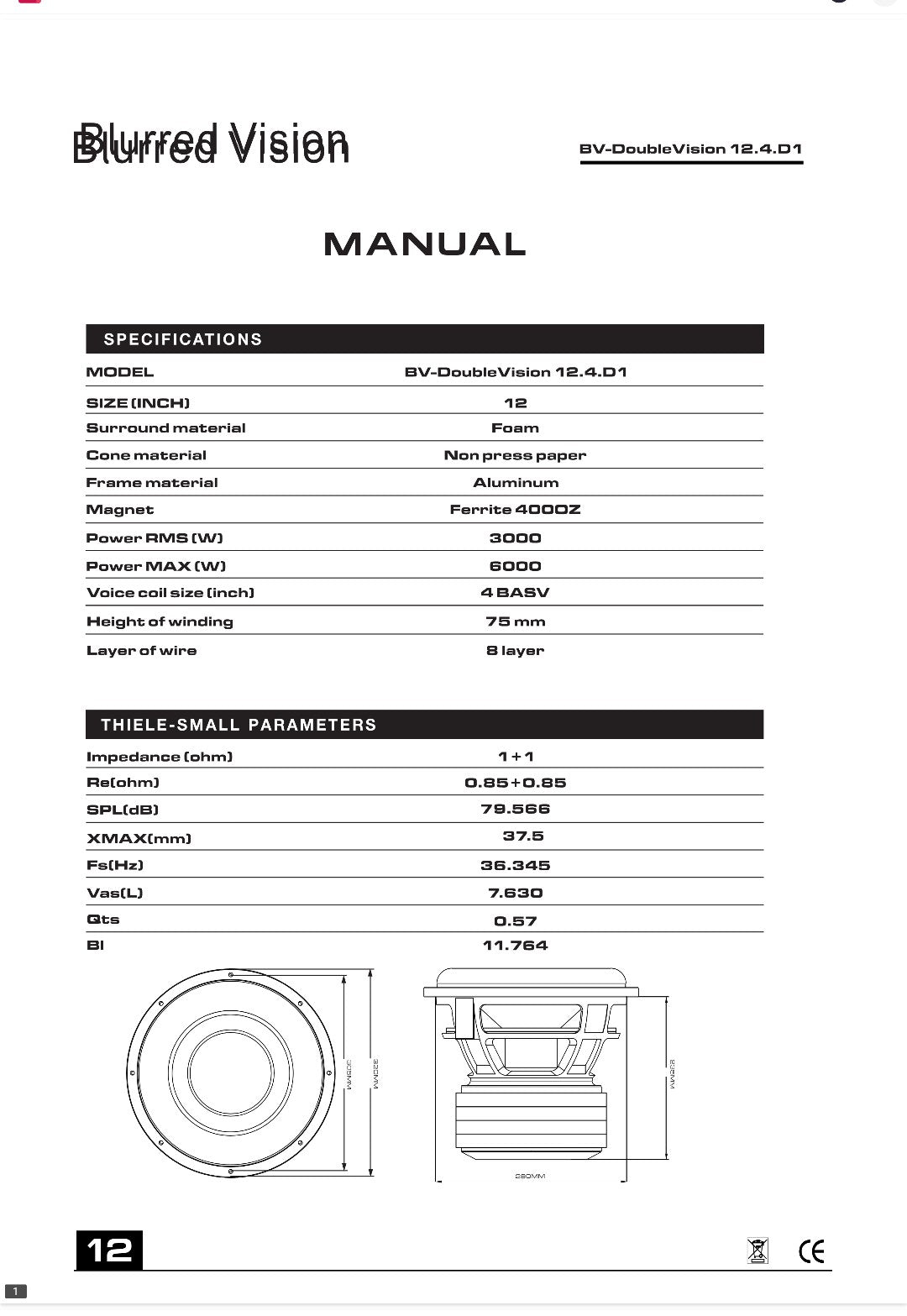 Blurred Vision Audio Competition BV-DoubleVision 12.4.D1