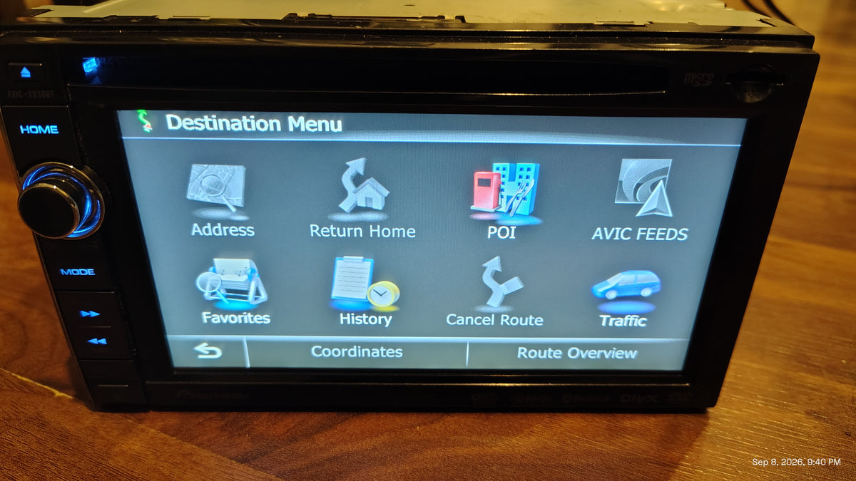 Pioneer AVIC-X930BT Navigation AV Receiver DVD Player Brand New Wiring Tested ✅