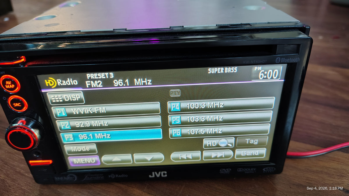 JVC KW-NT50HDT Navigation Receiver 6.8 Inch Tested ✅