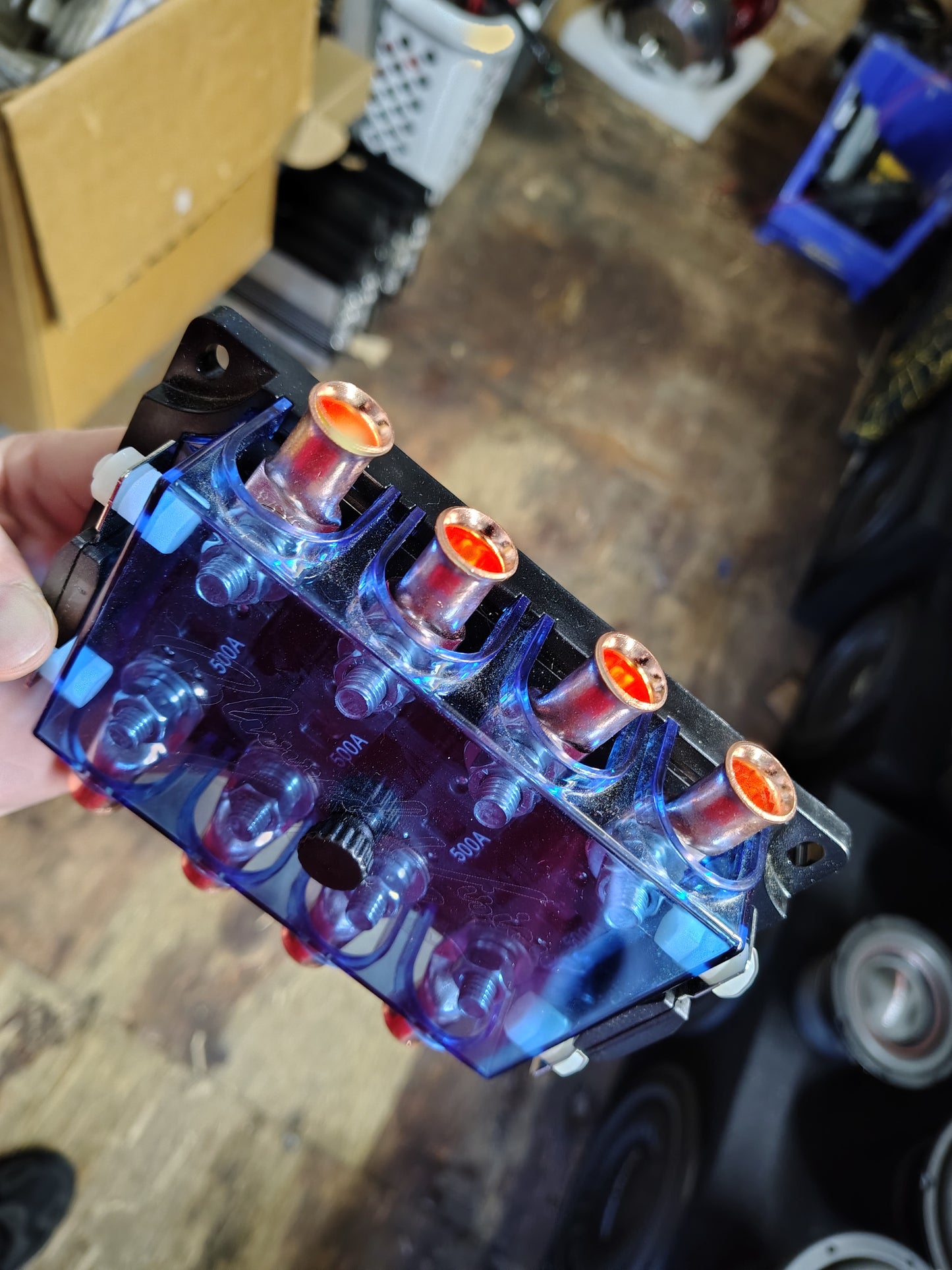 Blurred Vision Audio BV-4Mega Fuse Holder, Fuses & Lugs (Loaded)