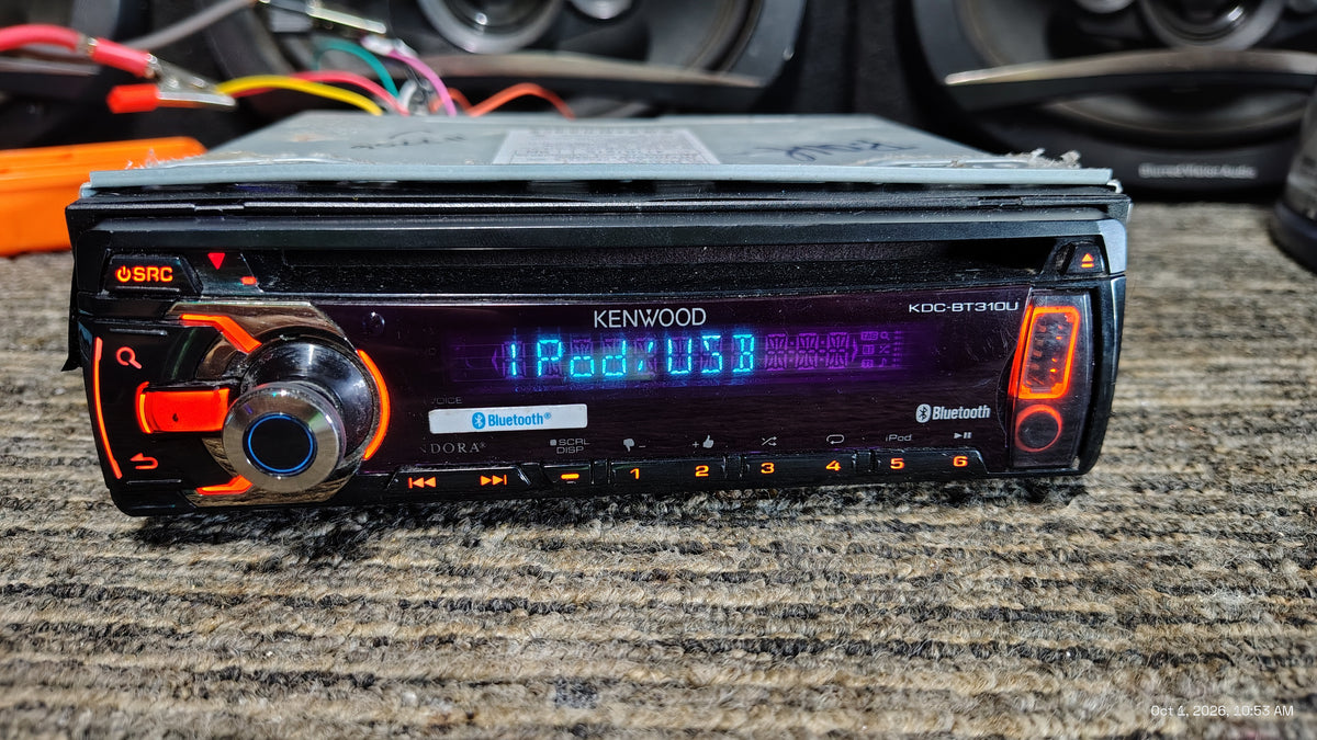 Kenwood KDC-BT310U 1 DIN CD Player Car Stereo Bluetooth AUX  Input Tested ✅