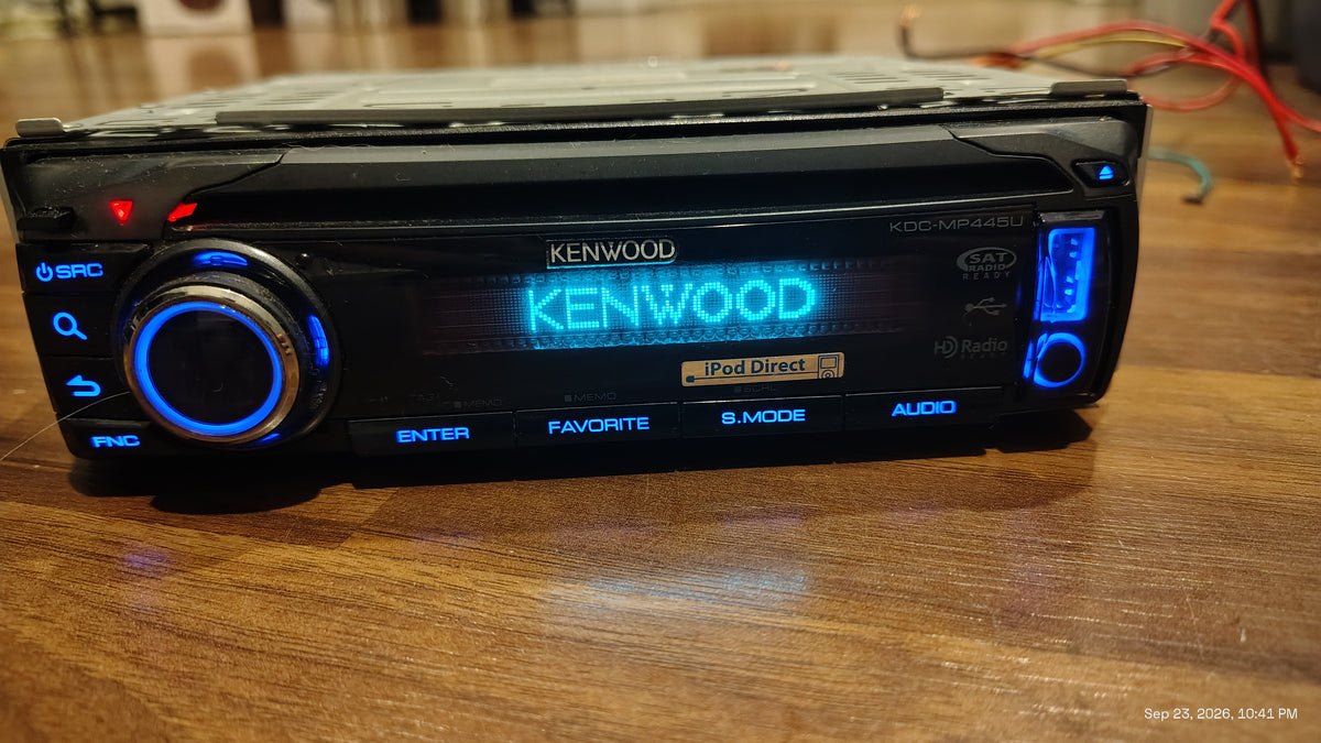 Kenwood KDC-MP445U 1-DIN Radio with Aux USB Tested ✅