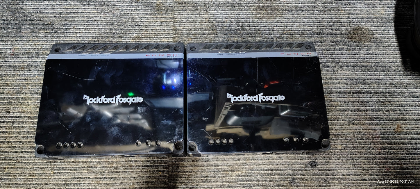(2) Rockford Fosgate Punch P200-2 (2 Channel)