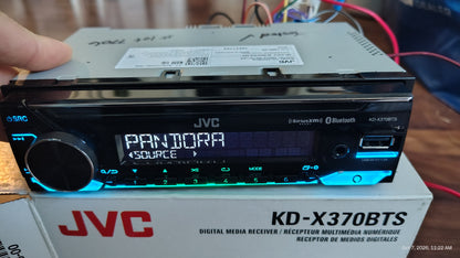 JVC KD-X370BTS 1 DIN Digital Media Receiver Bluetooth USB SiriusXM Tested ✅