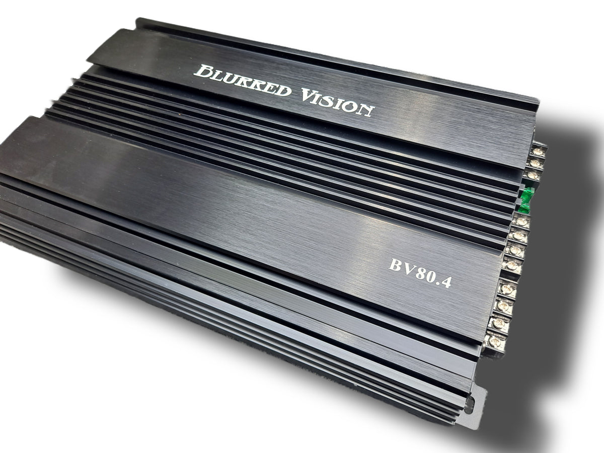 BLURRED VISION AUDIO — COMPLETE 4-SPEAKERS+ 4 TWEETERS+ 4 CROSSOVERS COMPONENT SYSTEM + 80.4 AMPLIFIER PACKAGE