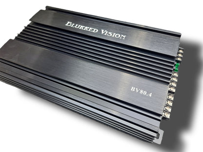 BLURRED VISION AUDIO — COMPLETE 4-SPEAKERS+ 4 TWEETERS+ 4 CROSSOVERS COMPONENT SYSTEM + 80.4 AMPLIFIER PACKAGE