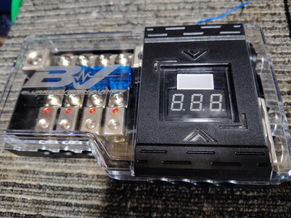 Blurred Vision Audio BVPROVM Fused Power Distribution Block with Digital Led Volt Meter