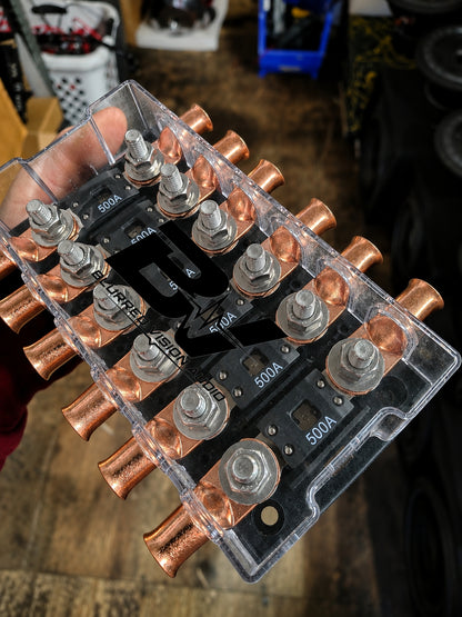 Blurred Vision Audio BV-6Mega Fuse Holder, Fuses & Lugs (Loaded)